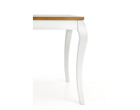 Rustikálny rozkladací jedálenský stôl Windsor - dub tmavý / biela