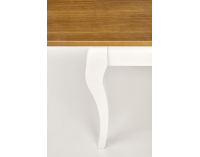 Rustikálny rozkladací jedálenský stôl Windsor - dub tmavý / biela