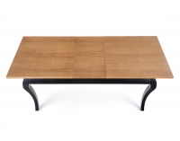 Rustikálny rozkladací jedálenský stôl Windsor - dub tmavý / čierna