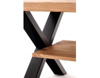 Konferenčný stolík Xavier - dub svetlý / čierna