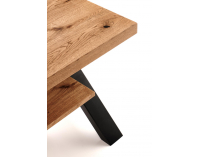 Konferenčný stolík Xavier - dub svetlý / čierna