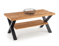 Konferenčný stolík Xavier - dub svetlý / čierna