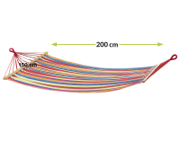 Hojdacia sieť XHMK 200x150 cm - farebné pásy