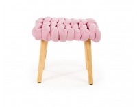 Taburetka Yeti - ružová / prírodná