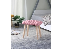 Taburetka Yeti - ružová / prírodná