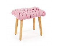 Taburetka Yeti - ružová / prírodná