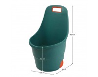 Plastový záhradný vozík Zafer - zelená / oranžová