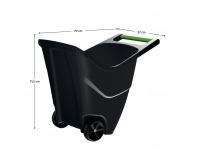 Plastový záhradný vozík Zafur 85 l - čierna / zelená