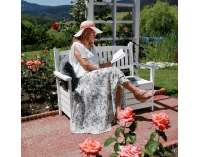 Záhradná lavička s úložným priestorom Dilka 124 cm - biela