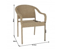 Záhradná stolička Binga - hnedá