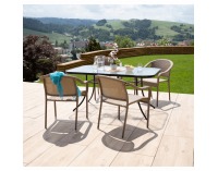 Záhradná stolička Binga - hnedá