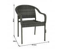 Záhradná stolička Binga - sivá