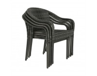 Záhradná stolička Binga - sivá