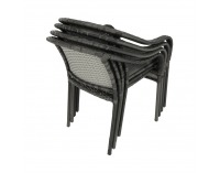 Záhradná stolička Binga - sivá