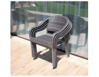 Záhradná stolička Binga - sivá