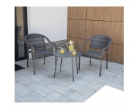 Záhradná stolička Binga - sivá