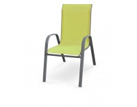 Záhradná stolička Mosler - zelená / tmavosivá