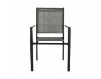 Záhradná stolička Telma - sivá / čierna