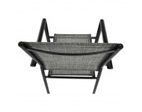 Záhradná stolička Telma - sivá / čierna