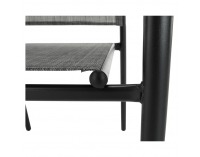 Záhradná stolička Telma - sivá / čierna