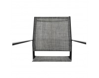 Záhradná stolička Telma - sivá / čierna