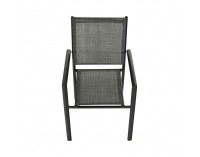 Záhradná stolička Telma - sivá / čierna