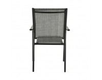 Záhradná stolička Telma - sivá / čierna