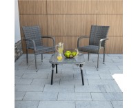 Záhradná stolička Vipana - sivá