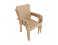 Záhradná stolička Vipana - svetlohnedá