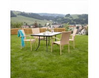 Záhradná stolička Vipana - svetlohnedá