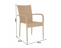 Záhradná stolička Vipana - svetlohnedá