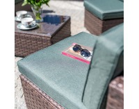 Záhradný nábytok z umelého ratanu Godon - tmavohnedá / zelená