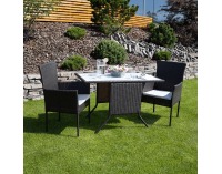 Záhradný ratanový set Adaron 1+2 - hnedá / svetlosivá