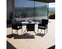 Záhradný ratanový set Adaron 1+2 - hnedá / svetlosivá