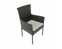 Záhradný ratanový set Adaron 1+2 - hnedá / svetlosivá