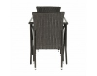 Záhradný ratanový set Adaron 1+2 - hnedá / svetlosivá