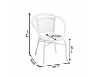 Záhradný set z umelého ratanu Jenar 1+2 - biela