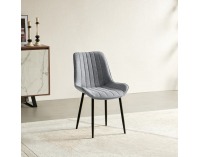 Jedálenská stolička Zajra - svetlosivá / čierna