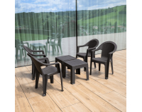 Záhradné stohovateľné kreslo Zama - hnedá 