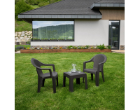 Záhradné stohovateľné kreslo Zama - hnedá 