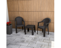 Záhradné stohovateľné kreslo Zama - hnedá 