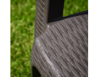 Záhradné stohovateľné kreslo Zama - hnedá 