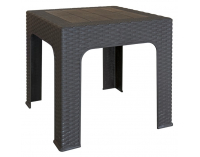 Záhradný stohovateľný stolík Zama - hnedá