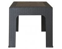 Záhradný stohovateľný stolík Zama - hnedá