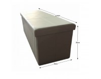 Skladacia taburetka s úložným priestorom Zamira - hnedá