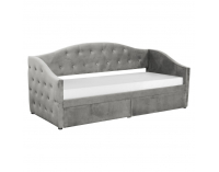 Jednolôžková posteľ s úložným priestorom Zaska 90x200 cm - sivá (Velvet)