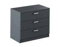 Zásuvková komoda Alexia - sivá grafit