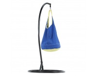 Závesné hojdacie kreslo Ben - modrá / žltá