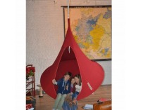 Závesné hojdacie kreslo Klorin New Big Size 180x180 cm - červená