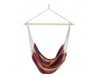 Závesné hojdacie kreslo Lindo - vzor pásik / biela